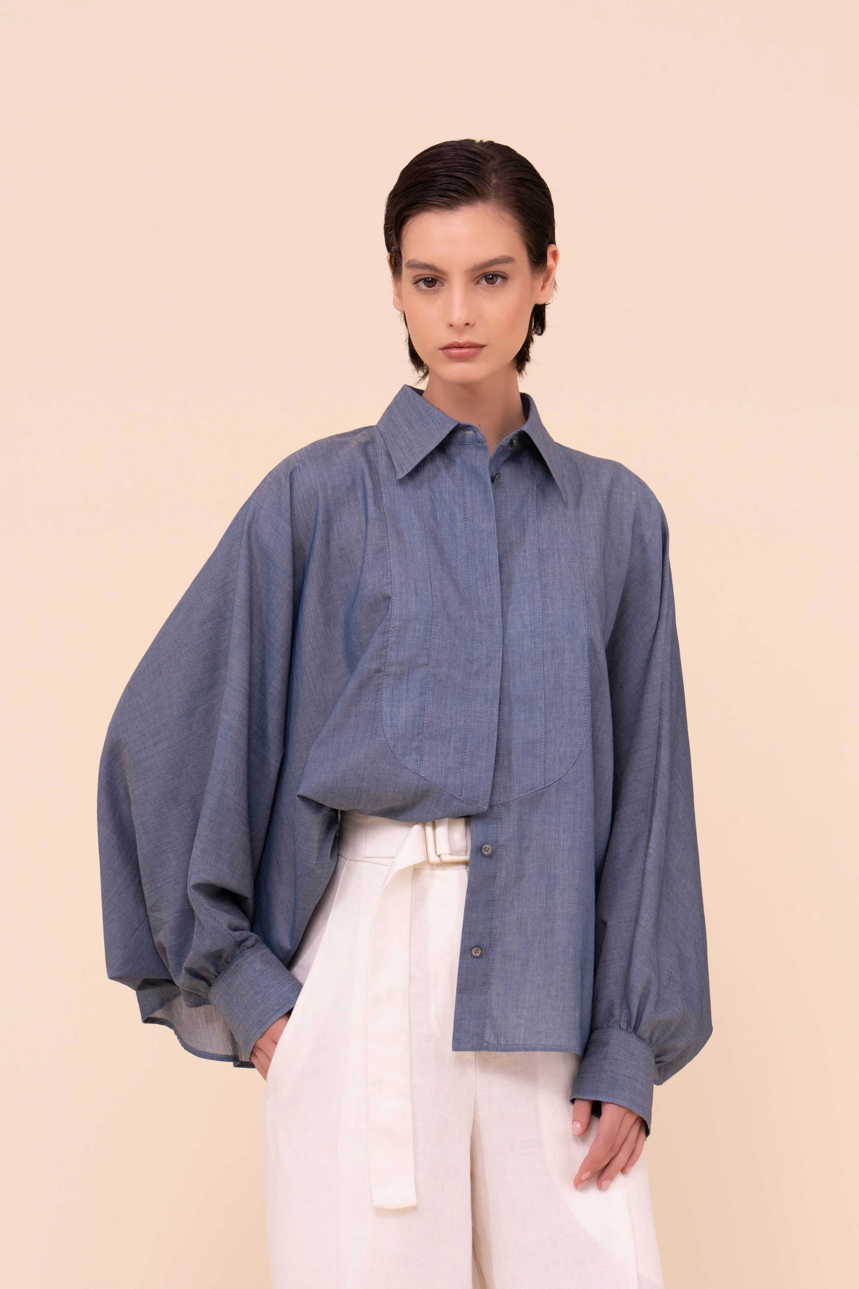 Serra Denim Light Cape Shirt