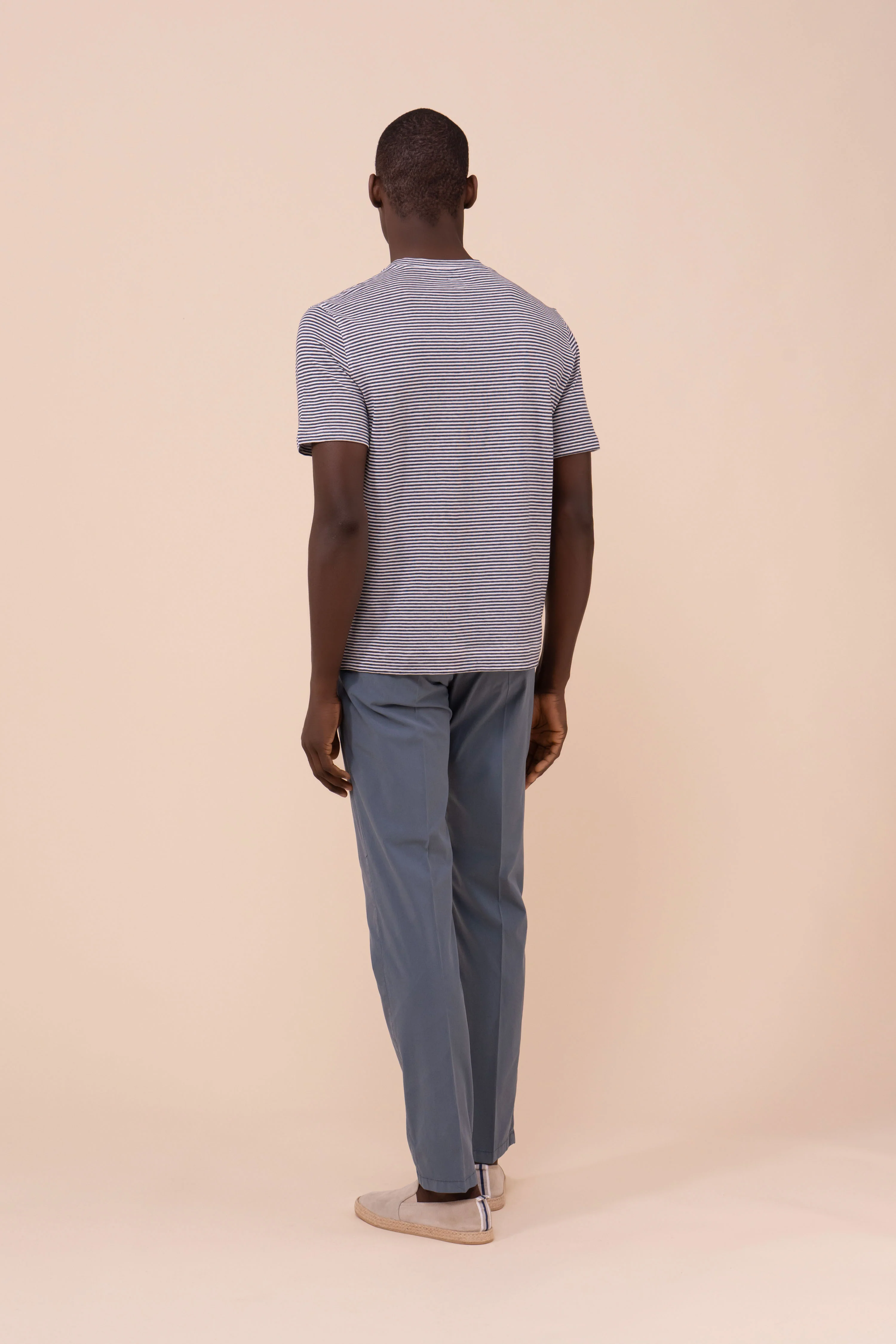 Super Linen Cotton Striped T-Shirt - Image 3