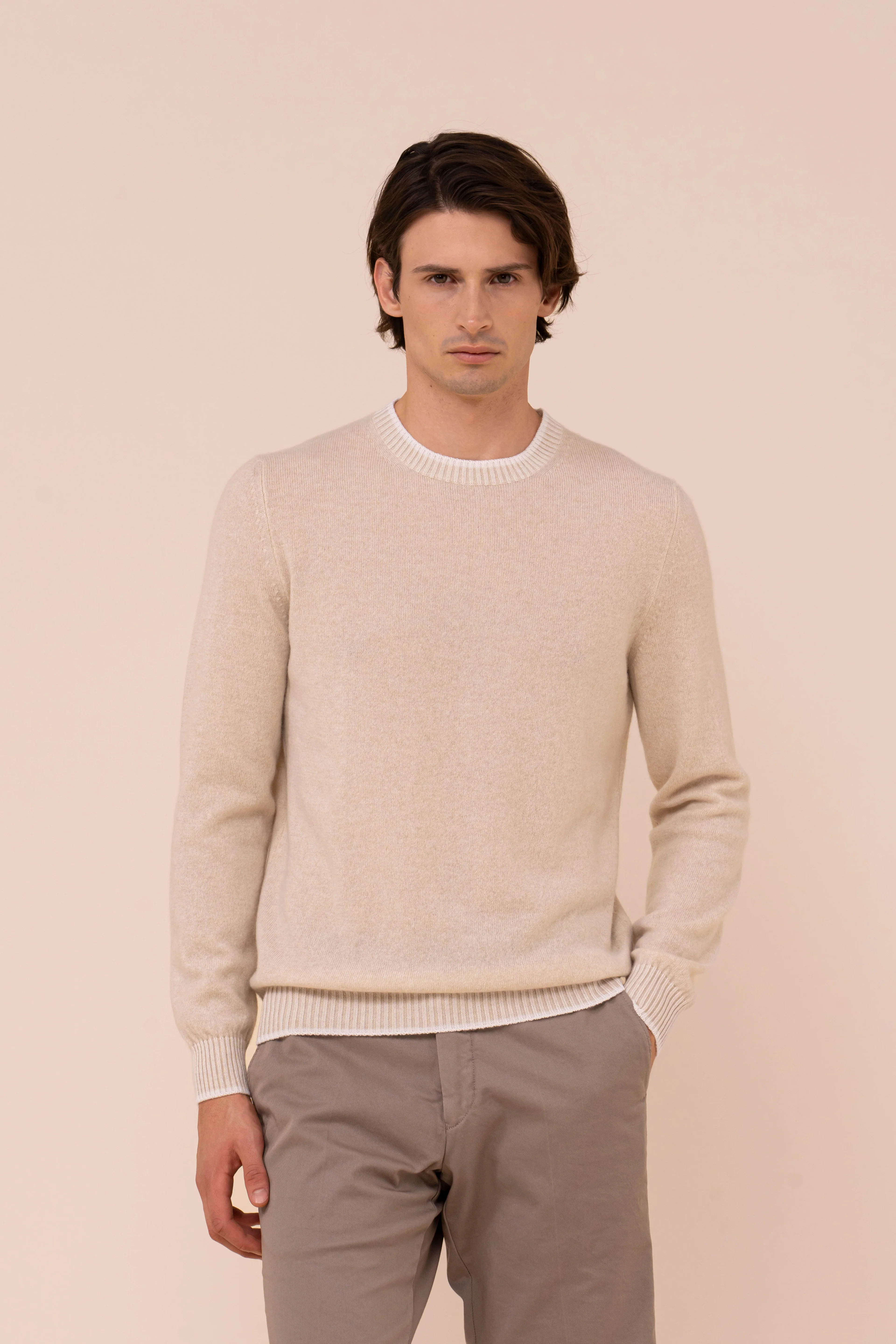 Argentina Van Cashmere Spring Crewneck - Bicolor