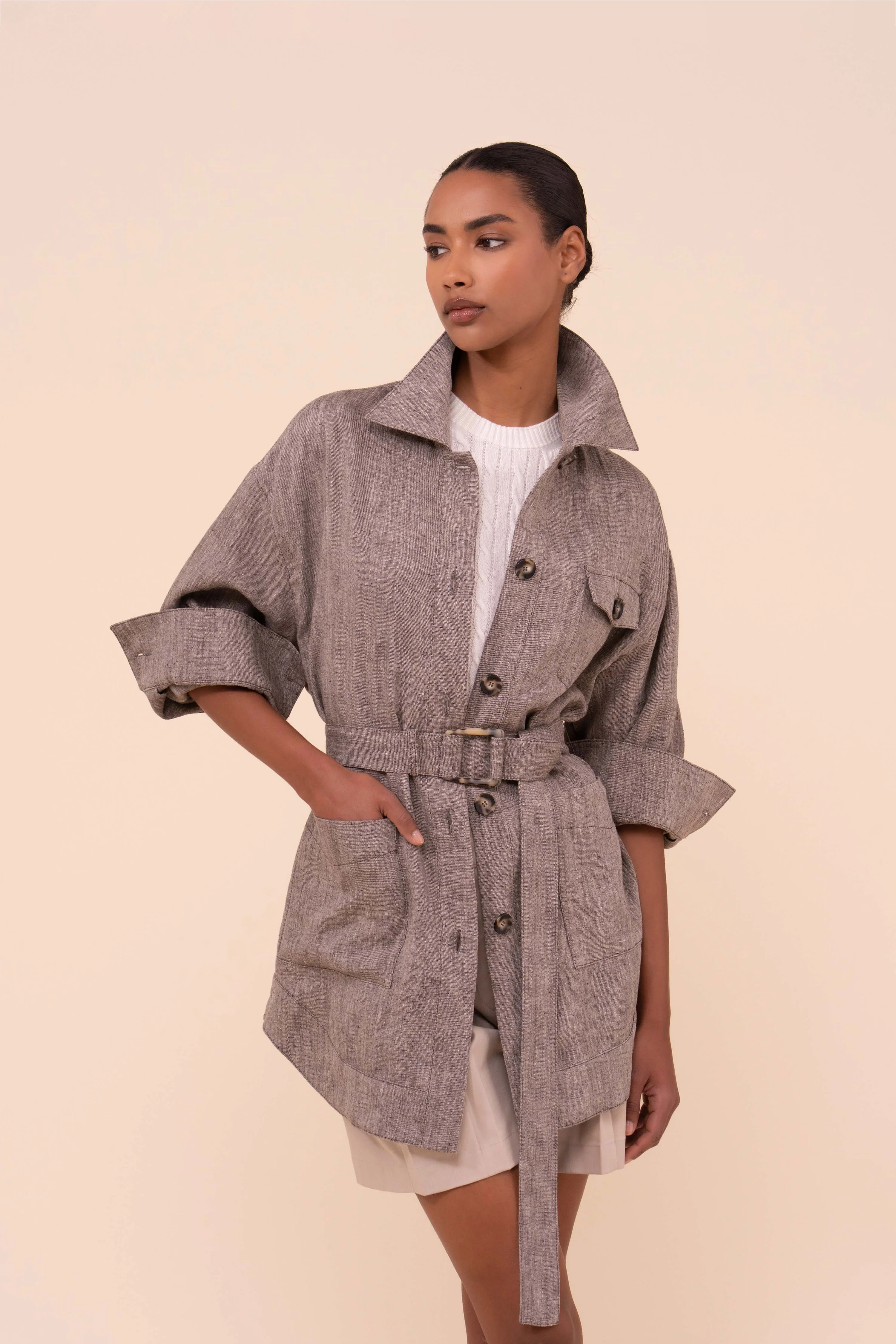 Vega Linen Safari Jacket