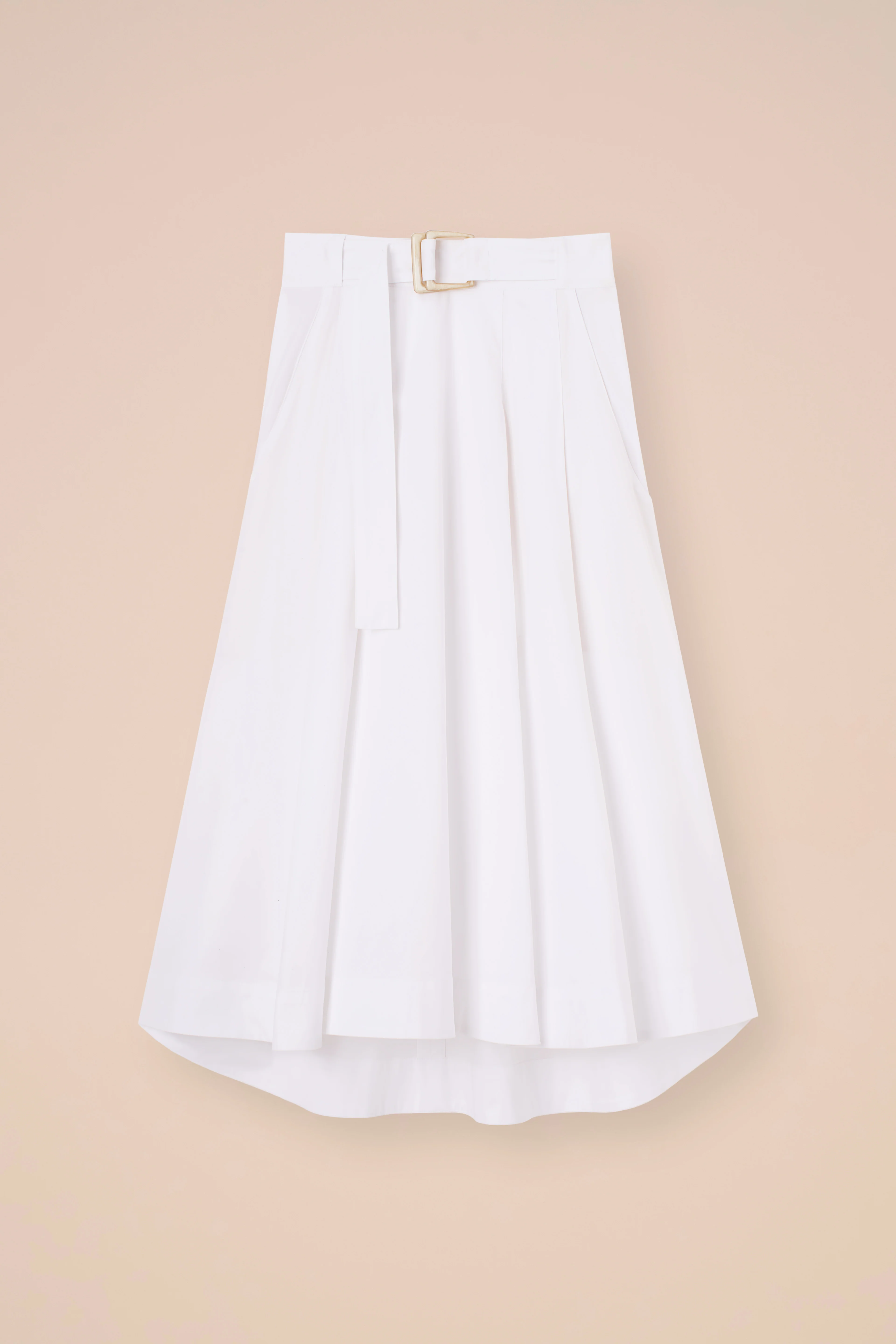 Vincenzo Cotton Gabardine Midi Skirt - Image 5
