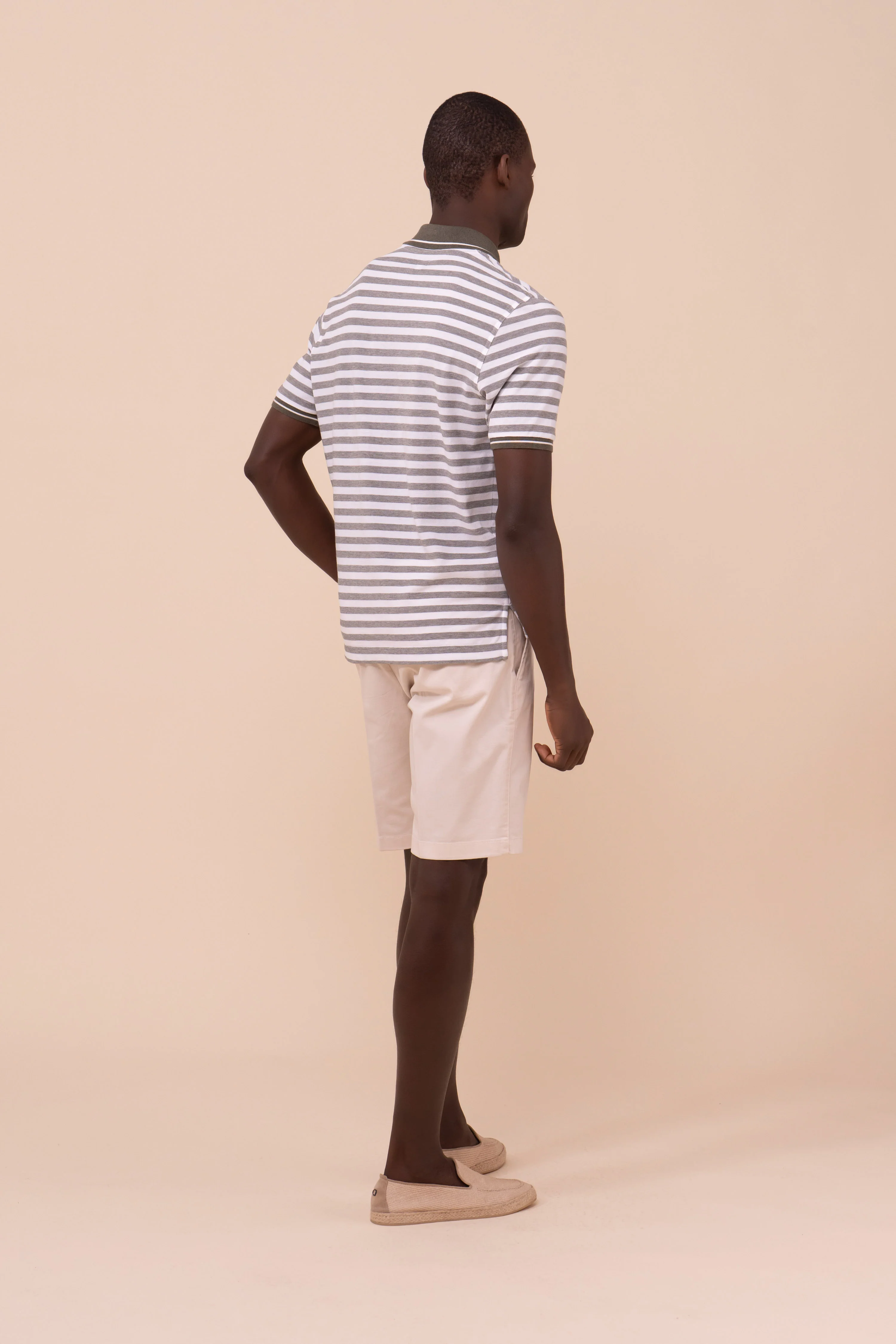 West Piquet Cotton Striped Polo - Image 3