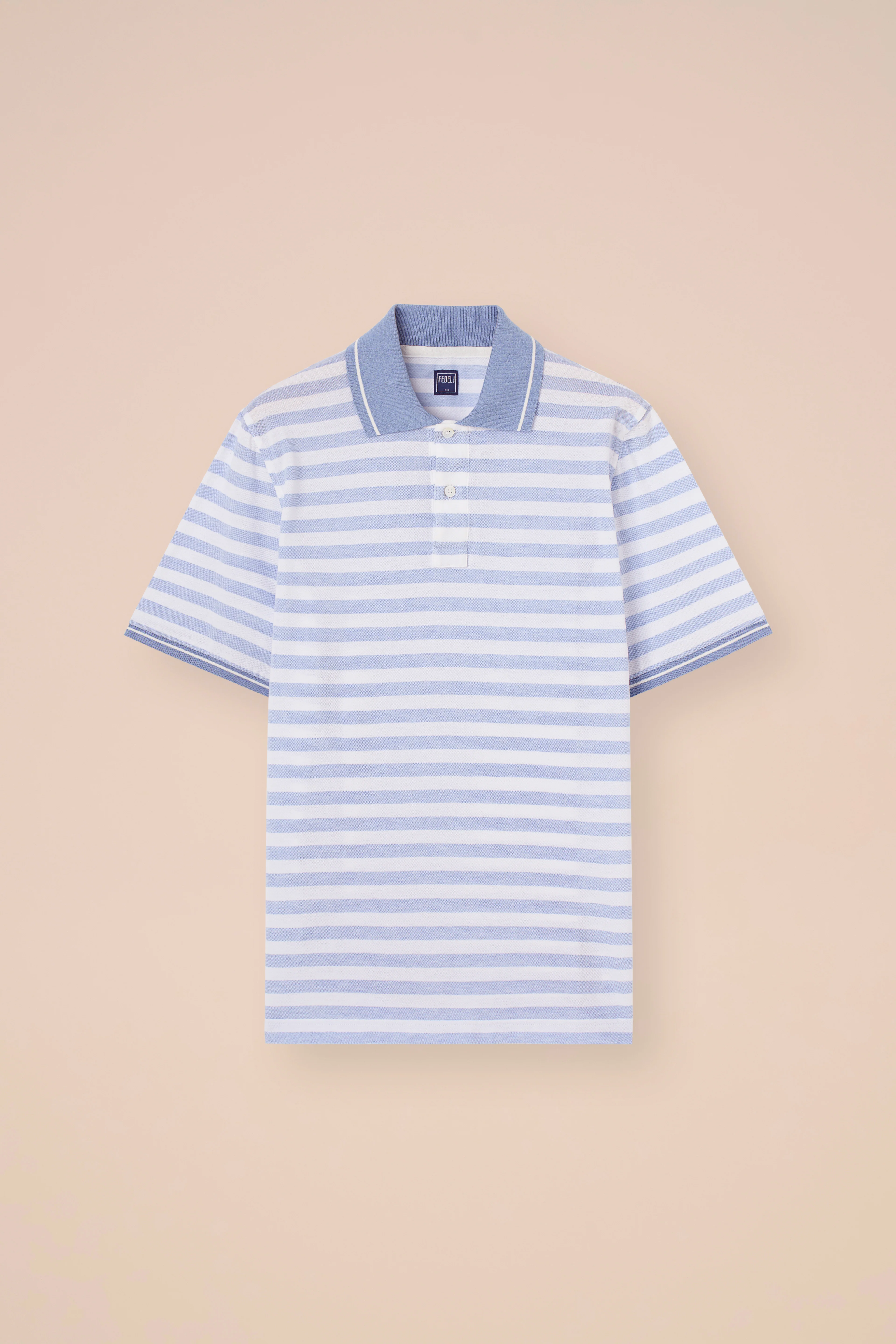 West Piquet Cotton Striped Polo - Image 6