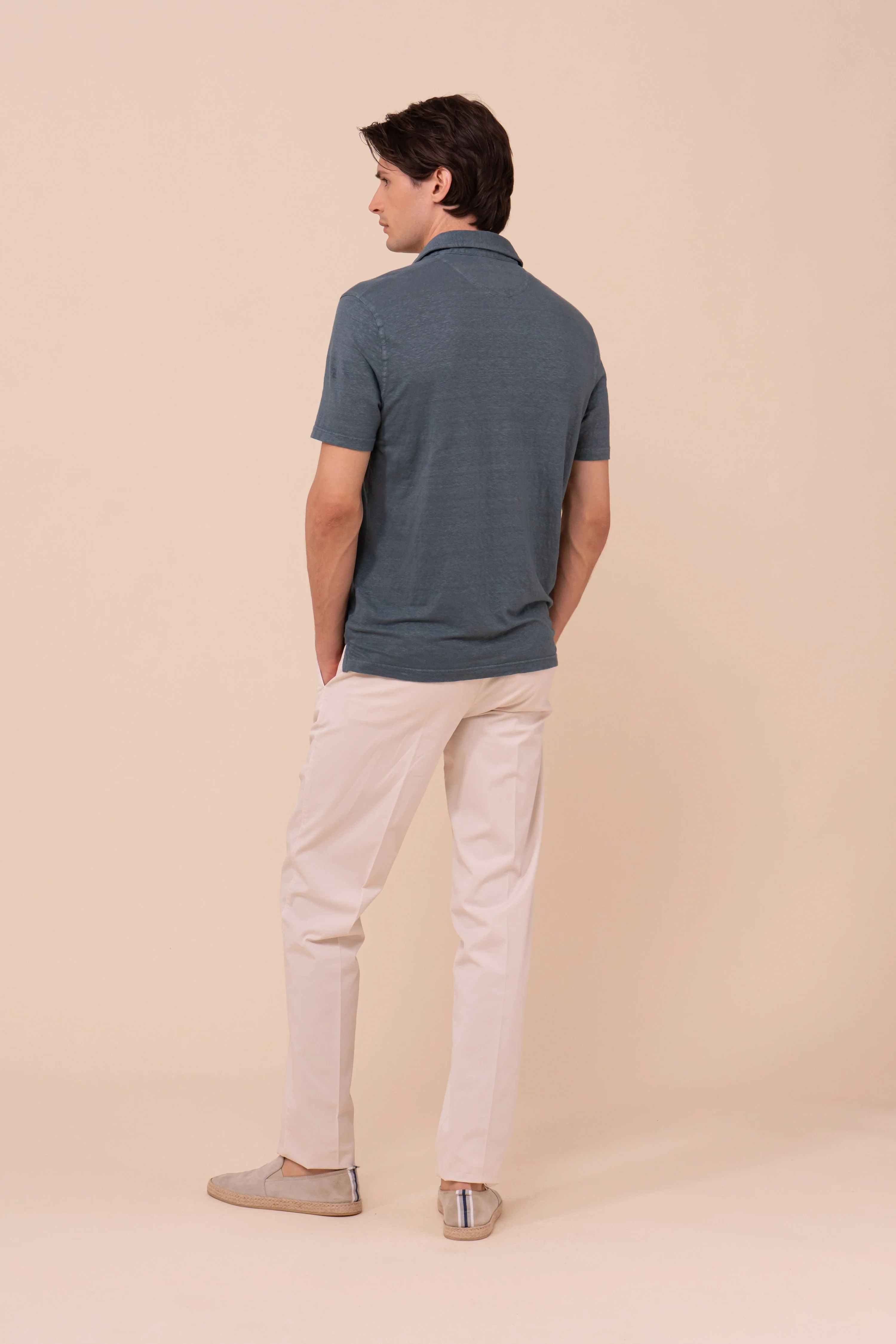 Zero Linen Flex Short Sleeve Polo - Image 3