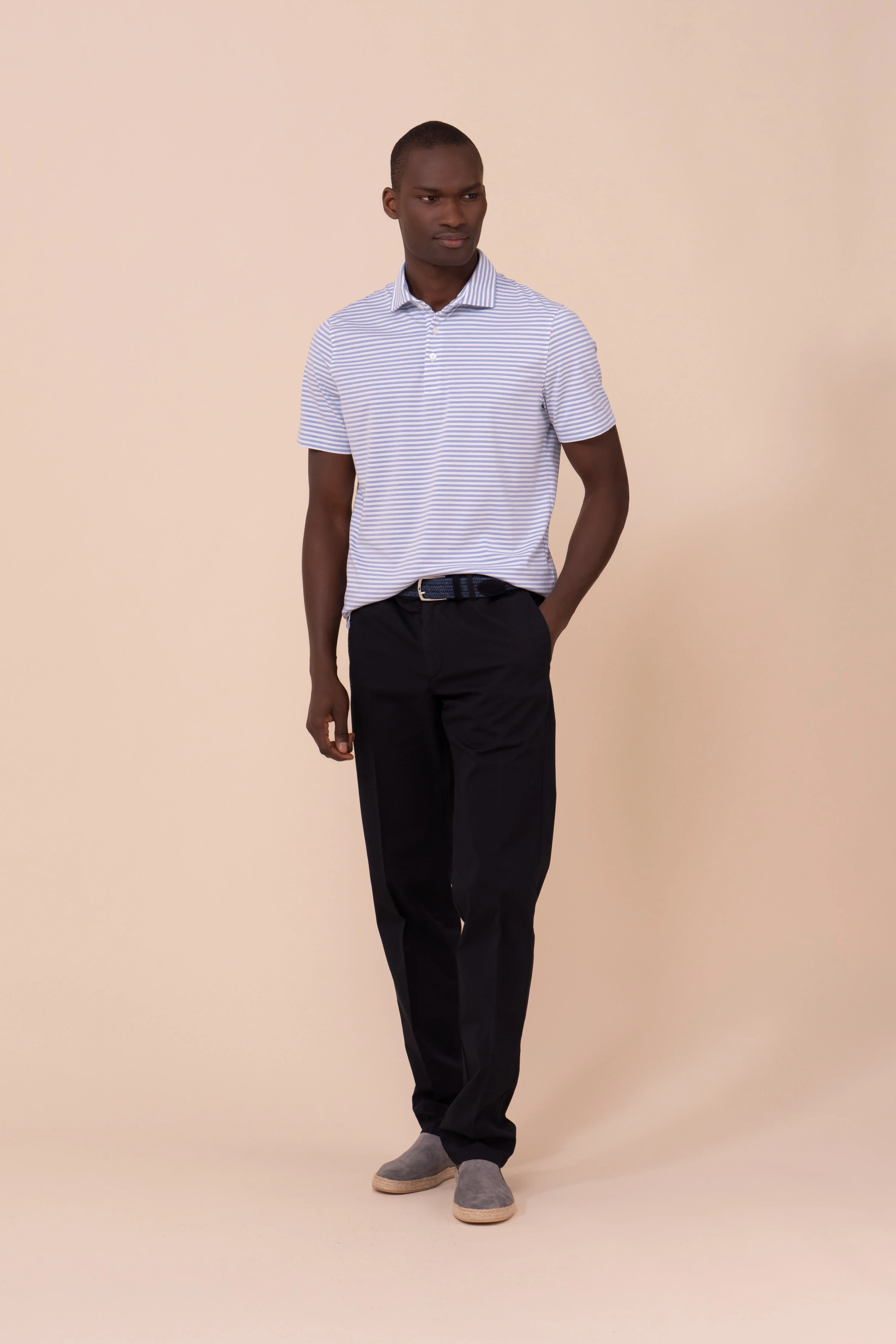 Zero Techno Jersey Striped Polo - Image 2